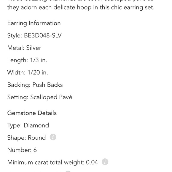 Brilliant Earth Silver Diamond Huggie Earrings- will ship today! - Picture 7 of 7